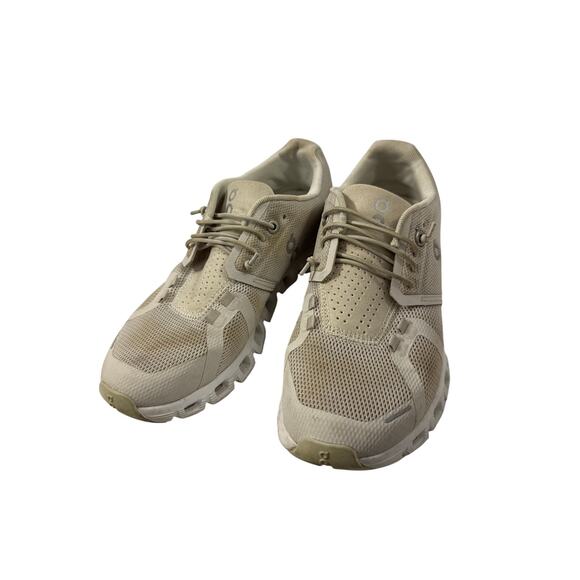 On Cloud 6 White Gray Lace Sneakers Sz 6/EU37 (as is) GS - Picture 1 of 8